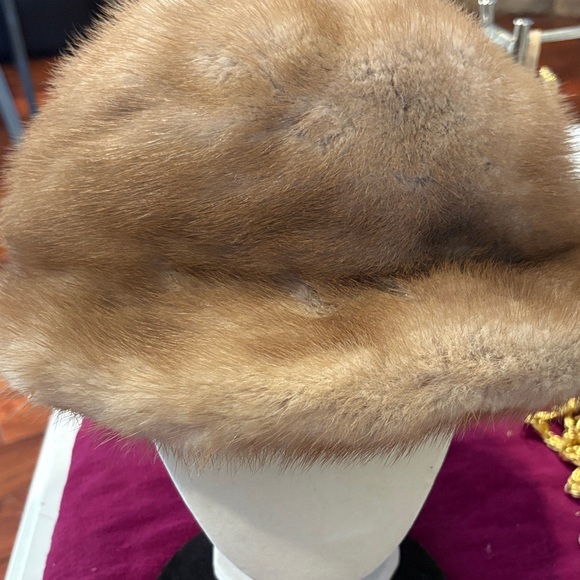 Elegant Tan Fur Hat by Norman Durand